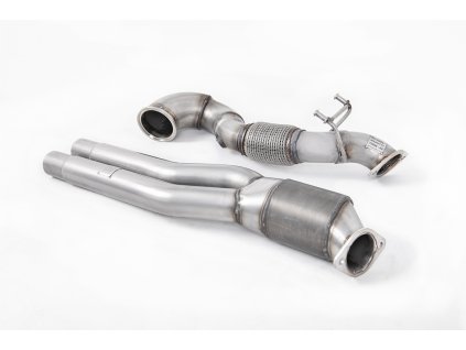 Large-bore Downpipe a Hi-Flow sport kat Milltek Audi RS3 sedan 400PS (8V MQB) bez OPF/GPF SSXAU726