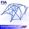 roll cage mini cooper r56 3 door hatchback multipoint weld in v3
