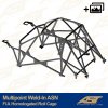fia homologated roll cage peugeot 106 phase 12 3 doors hatchback multipoint weld in asn
