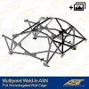 fia homologated roll cage toyota mr 2 w30 2 doors roadster multipoint weld in asn