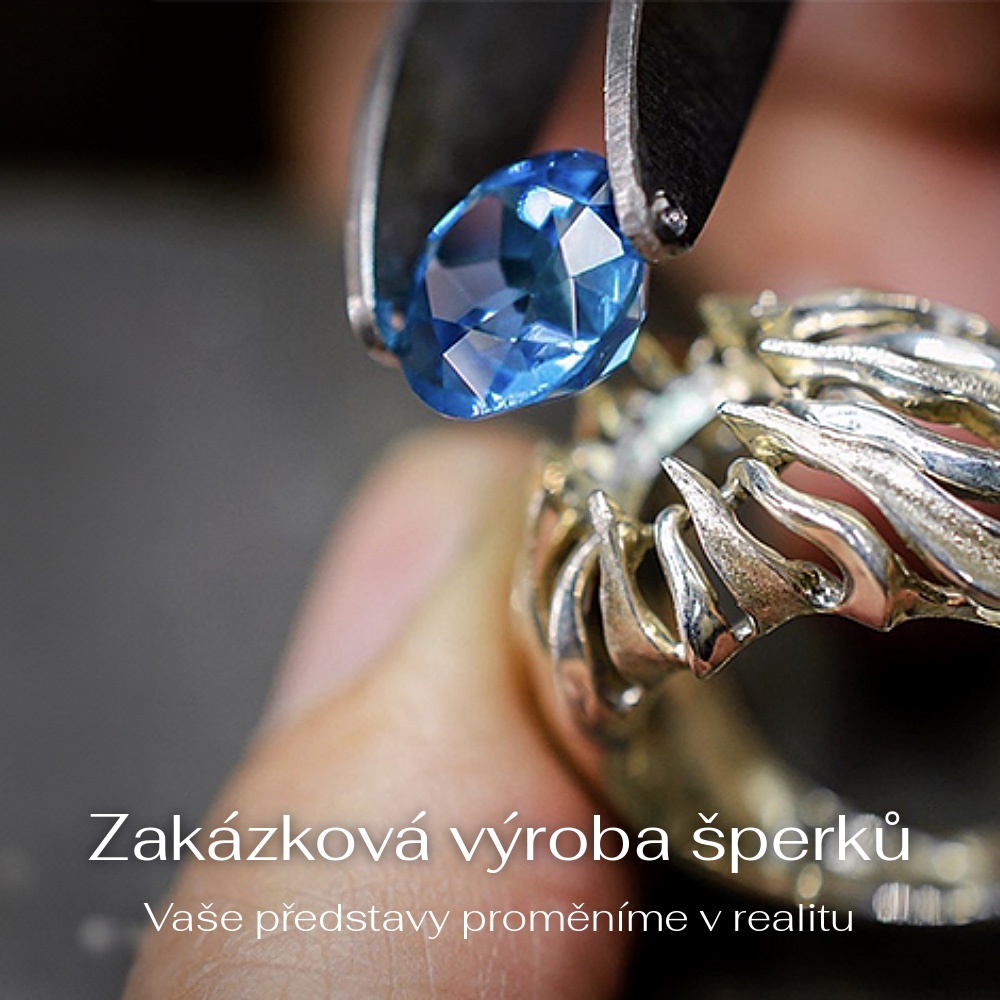 Zakázková výroba šperků - vaše představy proměníme v realitu, detail usazování kamene do prstenu