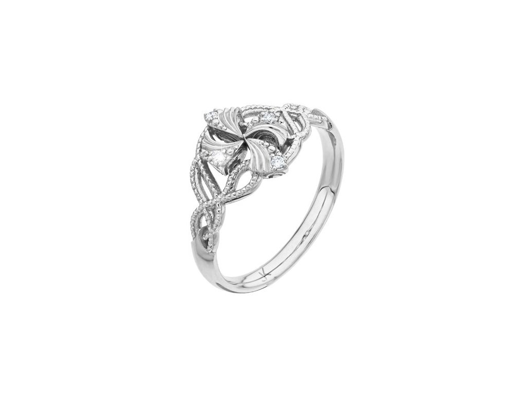 Zlatý prsten s přírodními diamanty