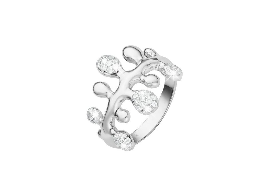 Zlatý prsten s přírodními diamanty
