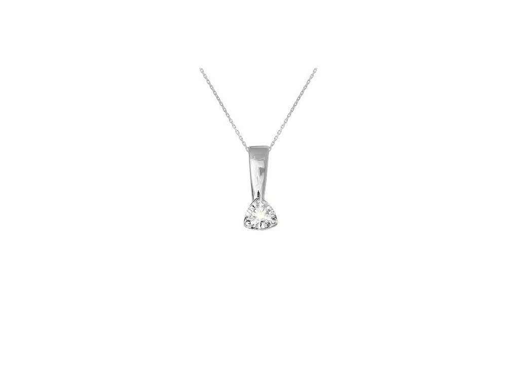 Zlatý přívěsek s přírodním diamantem