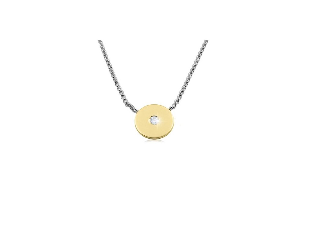 Zlatý náhrdelník s přírodním diamantem
