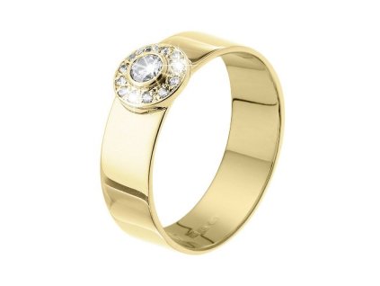 Zlatý prsten s přírodními diamanty