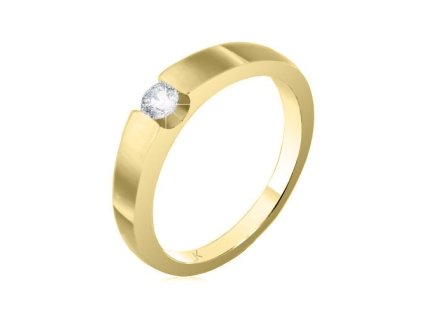 Zlatý prsten s přírodním diamantem