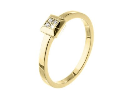 Zlatý prsten s přírodními diamanty