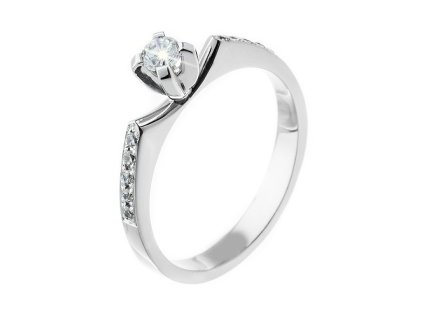Zlatý prsten s přírodními diamanty
