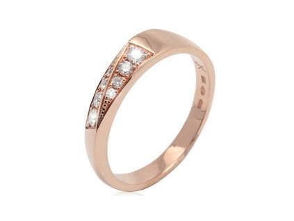 Zlatý prsten s přírodními diamanty