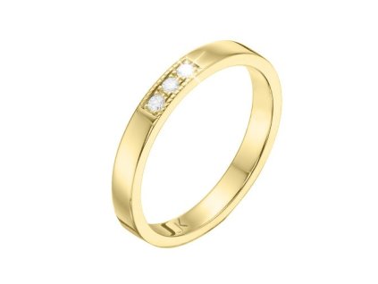 Zlatý prsten s přírodními diamanty