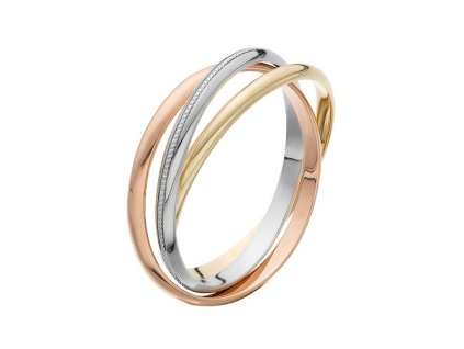 Zlatý prsten tříbarevný
