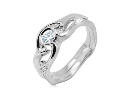 Zlatý prsten s přírodními diamanty