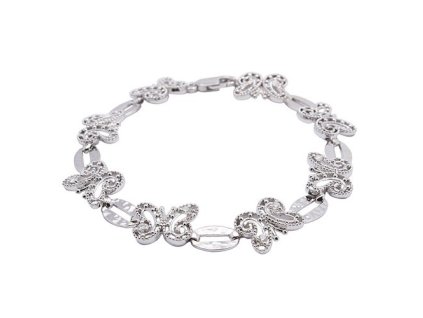 Zlatý náramek motýli s přírodními diamanty