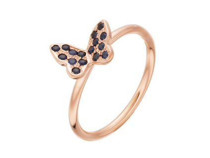 Zlatý prsten motýlek s přírodními safíry