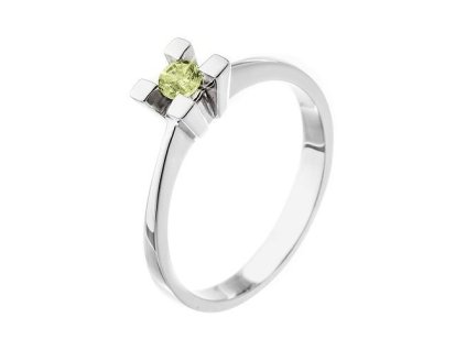 Zlatý prsten s přírodním zeleným peridotem