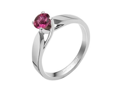 Zlatý prsten s přírodním růžovým turmalínem