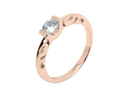 Zlatý zásnubní prsten s přírodním diamantem