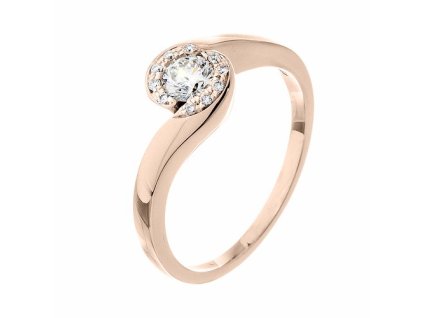 Zlatý prsten s přírodními diamanty