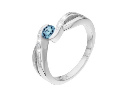 Zlatý prsten s přírodním topazem Swiss a diamanty