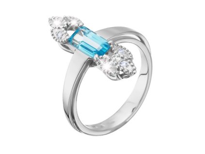 Zlatý prsten s přírodním topazem Swiss a diamanty