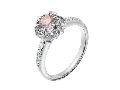 Zlatý prsten s přírodními diamanty