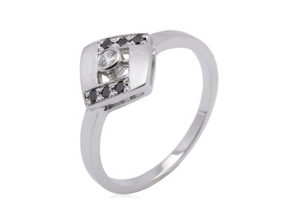 Zlatý prsten s přírodními diamanty
