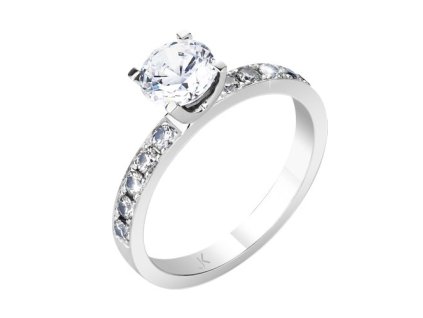 Zlatý zásnubní prsten s přírodními diamanty