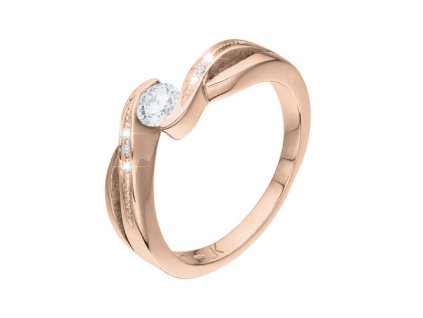 zlatý prsten s přírodními diamanty