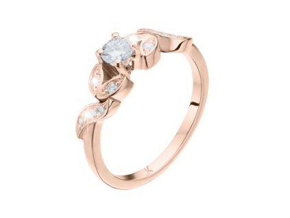 Zlatý prsten s přírodními diamanty