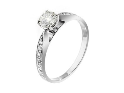 Zlatý prsten s přírodními diamanty