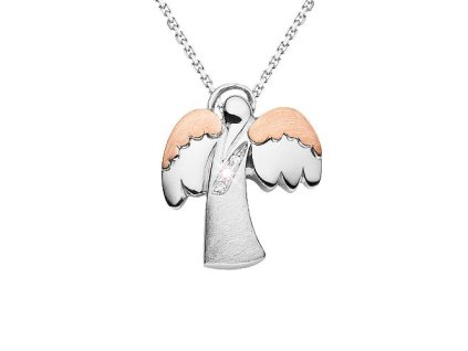 Zlatý přívěsek anděl s přírodními diamanty