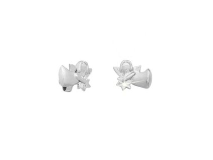 Zlaté náušnice andělíčci s přírodními diamanty