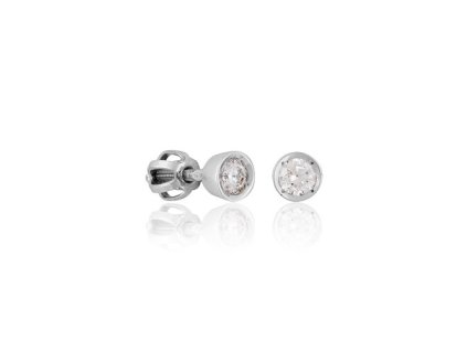 Zlaté náušnice s přírodními diamanty