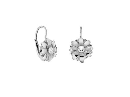 Zlaté náušnice kytičky s přírodními diamanty