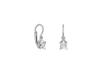 Zlaté dětské náušnice s přírodními diamanty