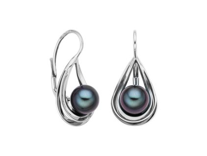 Zlaté náušnice s přírodními tahitskými perlami