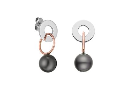 Zlaté náušnice s přírodními tahitskými perlami