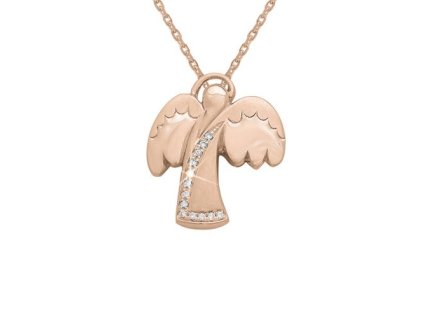 Zlatý přívěsek anděl s přírodními diamanty
