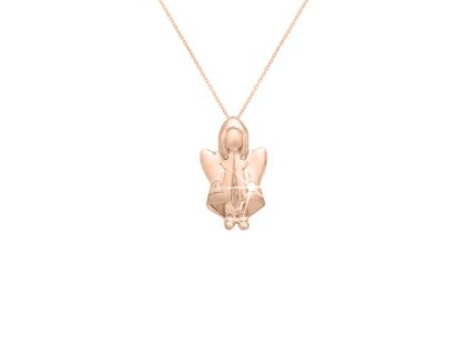 Zlatý přívěsek anděl s přírodními diamanty