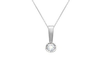 Zlatý přívěsek s přírodním diamantem