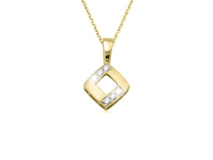 Zlatý přívěsek s přírodními diamanty