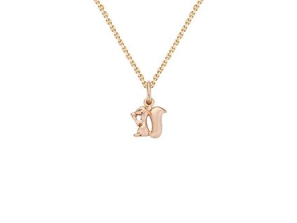 Zlatý přívěsek veverka