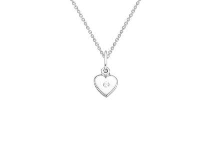 Zlatý přívěsek srdíčko s přírodním diamantem