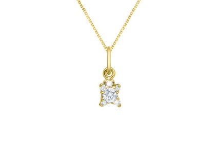 Zlatý přívěsek s přírodními diamanty