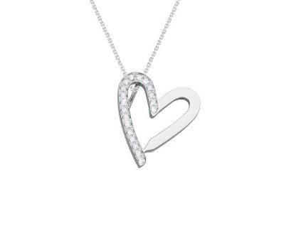 Zlatý přívěsek srdce s přírodními diamanty
