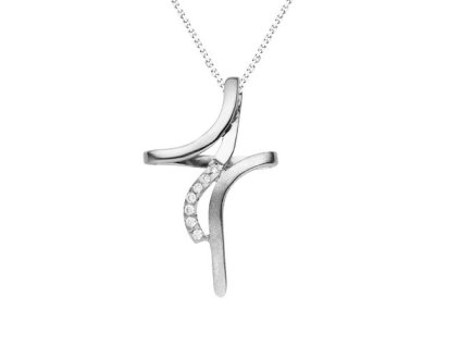 Zlatý přívěsek kříž s přírodními diamanty