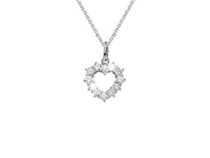 Zlatý přívěsek srdíčko s přírodními diamanty