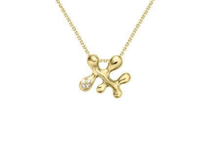 Zlatý přívěsek s přírodními diamanty