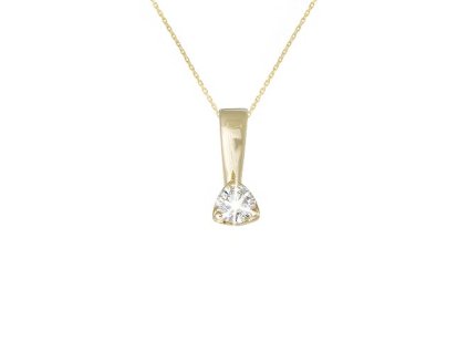 Zlatý přívěsek s přírodním diamantem